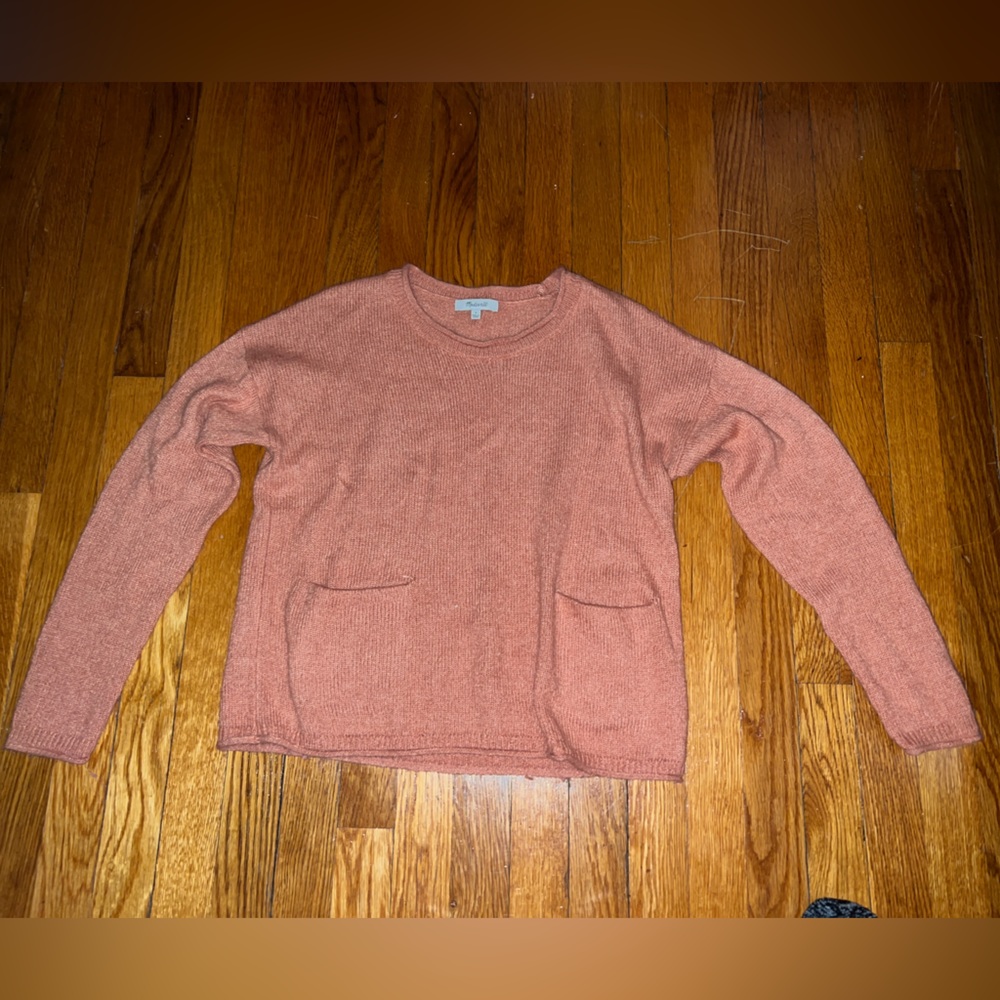 Fuzzy peach sweater